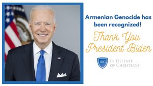 Thank you President Biden for recognizing the Armenian Genocide